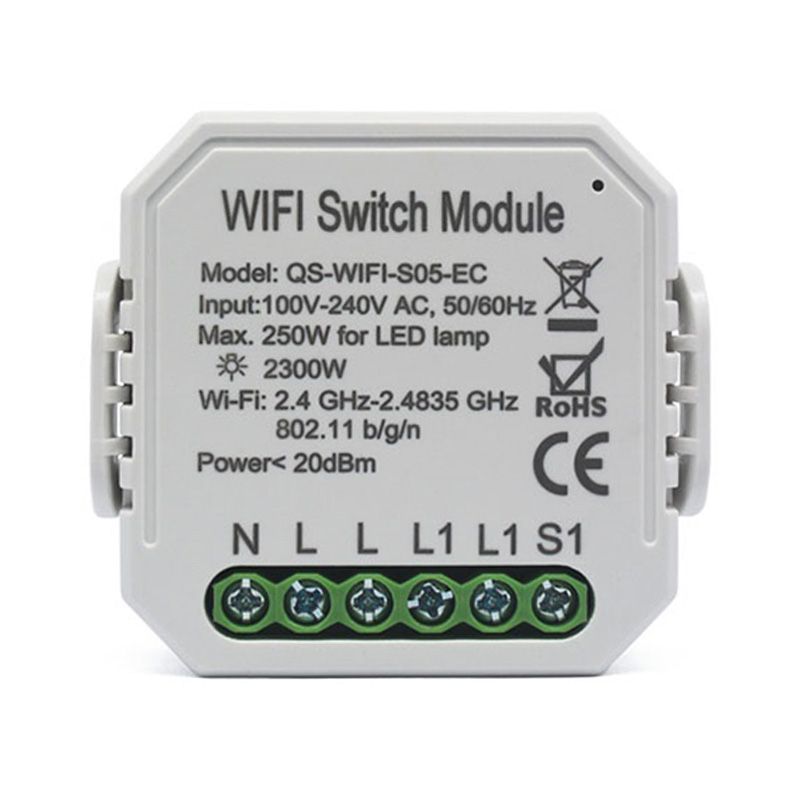 2Pcs Wifi Smart Switch, Concealed Smart Switch, Power Meter Switch, Intelligent Switch with Power Meter, Wide Voltage