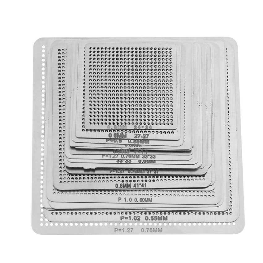 BGA stencils 27Pcs Universal Directly Heat Reballing Net Stencils Templates For Soldering Accessories