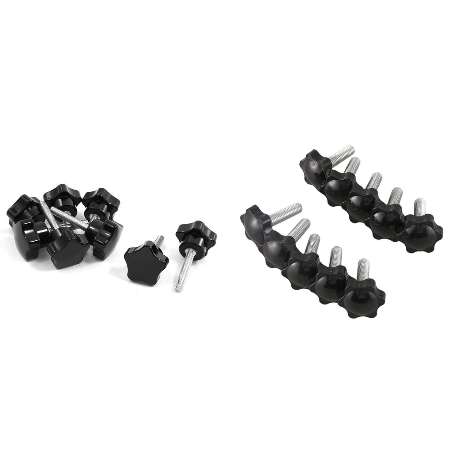 Practical product 18 Pcs Clamping Screw Knob: 10 Pcs M8X30mmx32mm Male Thread Hex Shaped Head & 8 Pcs M6 x 30mm Male Thread Dia Head