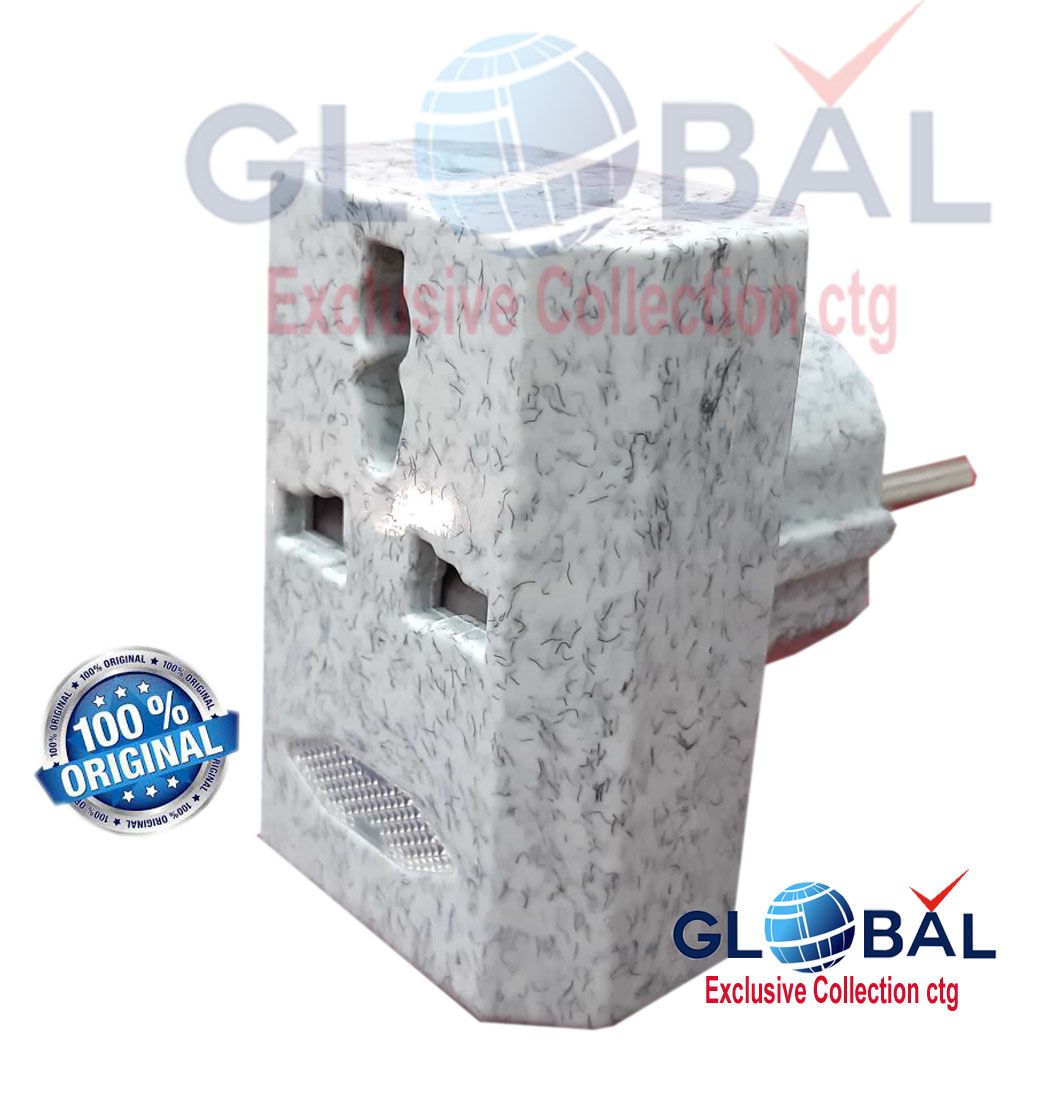 2 Pin Multi Socket (15a) Ceramic Design convert  3.3 Plug ,Heavy Duty Professional - Multi Plug - Multi Plug