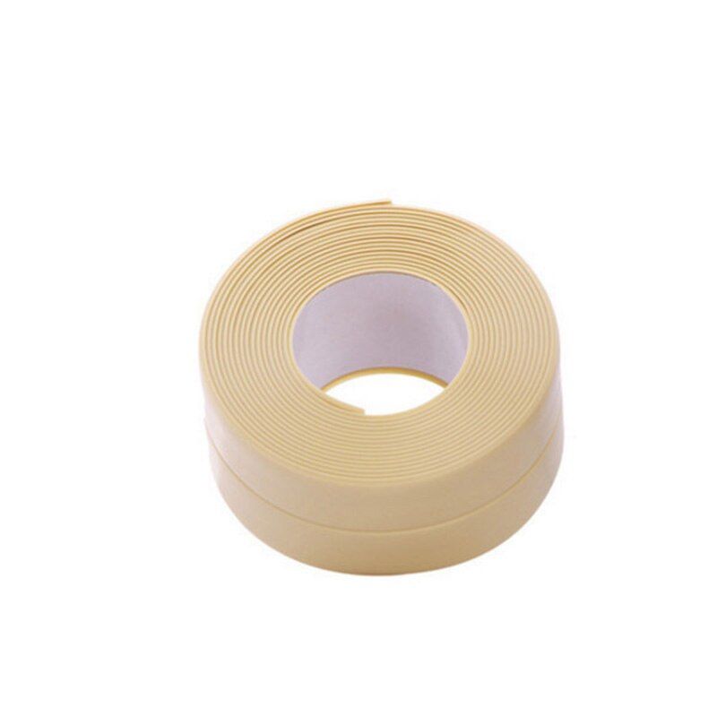 PVC Material Kitchen Bathroom Wall Sealing Tape Waterproof Mold Proof Adhesive Tape Oil-resistant Mildew Heat Resistant Tape