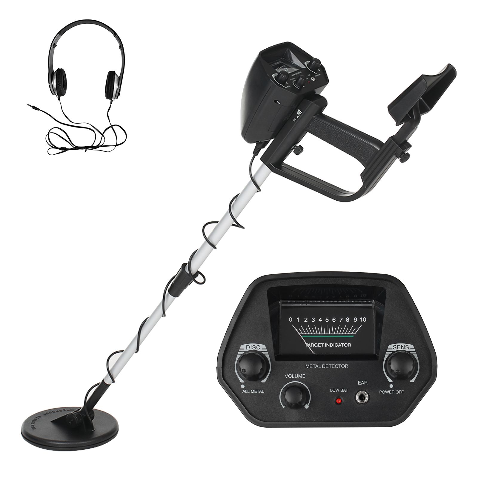 Children Underground Me-tal Detector G-old Detectors Treasure Hunter Tracker Seeker Me-tal Circuit Detector with Headphones & Shovel