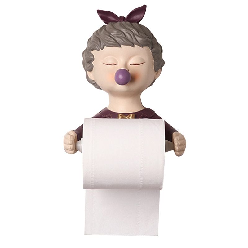 Toilet Paper Holder Decor Paper Towel Holder Home Improvement Bath Accessories Bath Decoration Purple