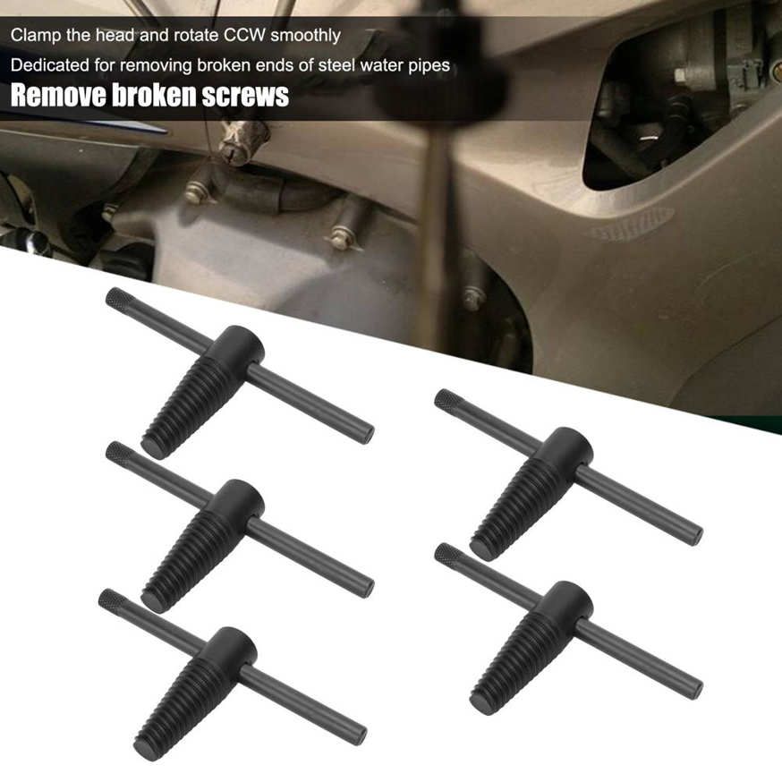 Plumbing Tools 5 Set 1/2in Broken Water Pipe Extractor Damaged Tube Remover High‑Carbon Steel with Stick