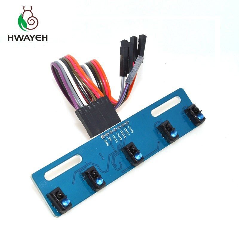 5 channel Infrared Reflective Sensor TCRT5000 KIT 5 way/road IR Photoelectric Switch Barrier Line Track Module For Arduino