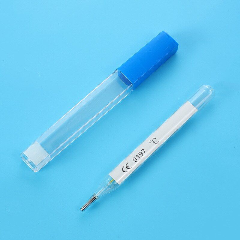 Medical Mercurial Glass Thermometer Large Screen Clinical Measurement Device