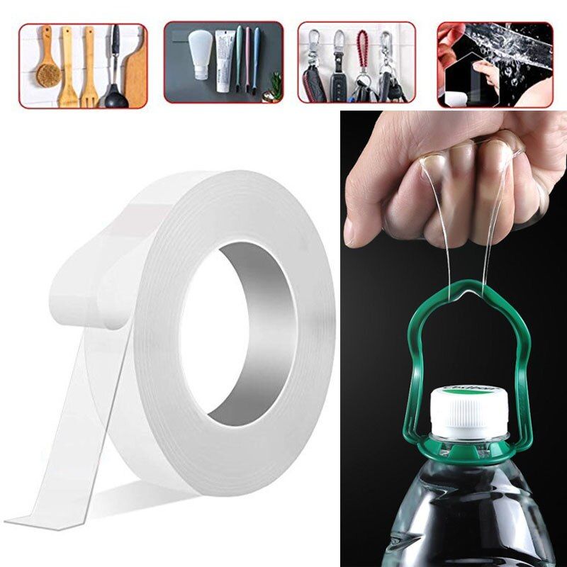 1/2/3 / 5m Nano-free Tape Transparent Double-sided Tape Reusable Strong Universal Sticker High Viscosity Non-slip Kitchen Tools