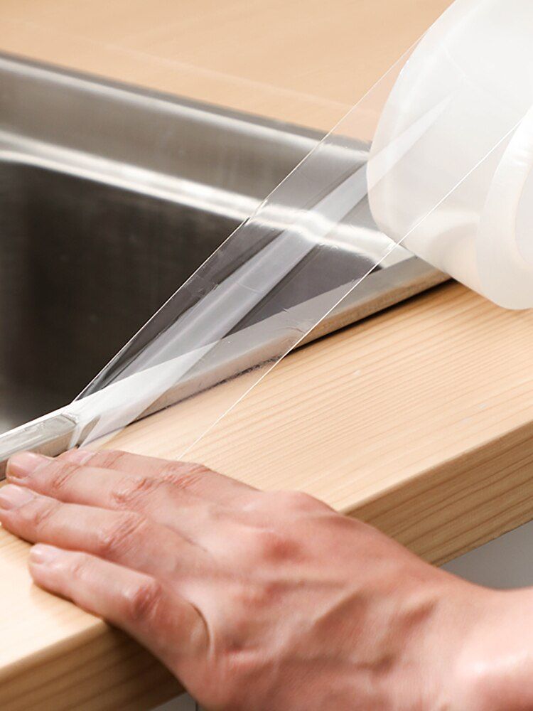 Kitchen Sink Waterproof Mildew Strong Self-adhesive Tape Bathroom Toilet Crevice Strip Self-adhesive nano bath sealing tape