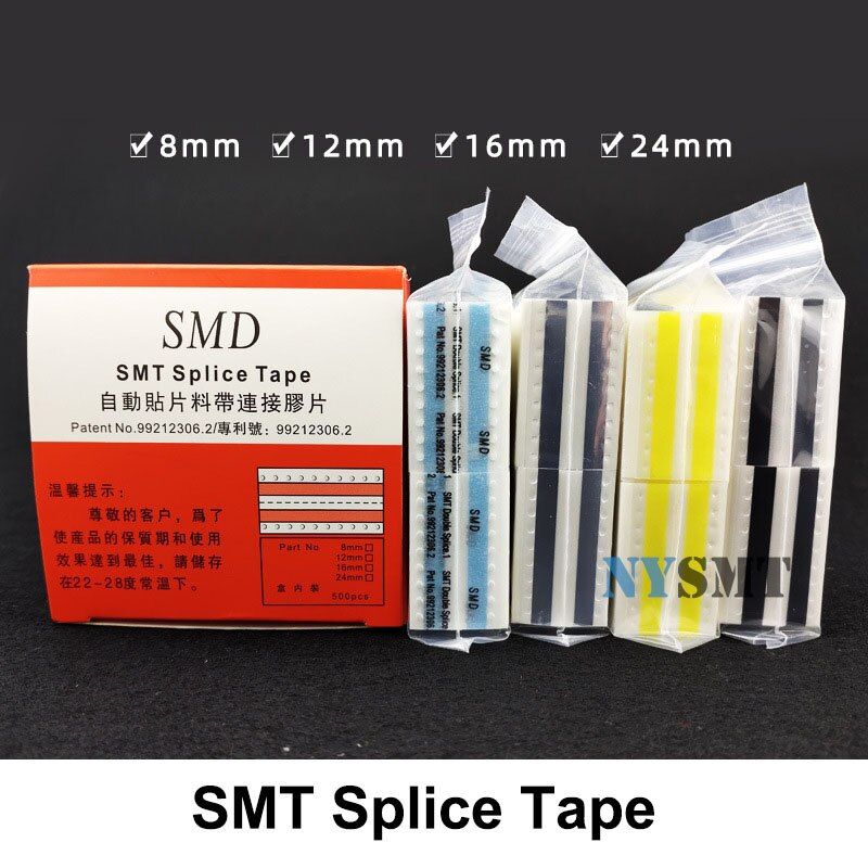 SMT Double Rectangular Splice Tape Film Joining Splicing Tape Using Rest Components Exact in the Raster Yellow BLACK BLUE