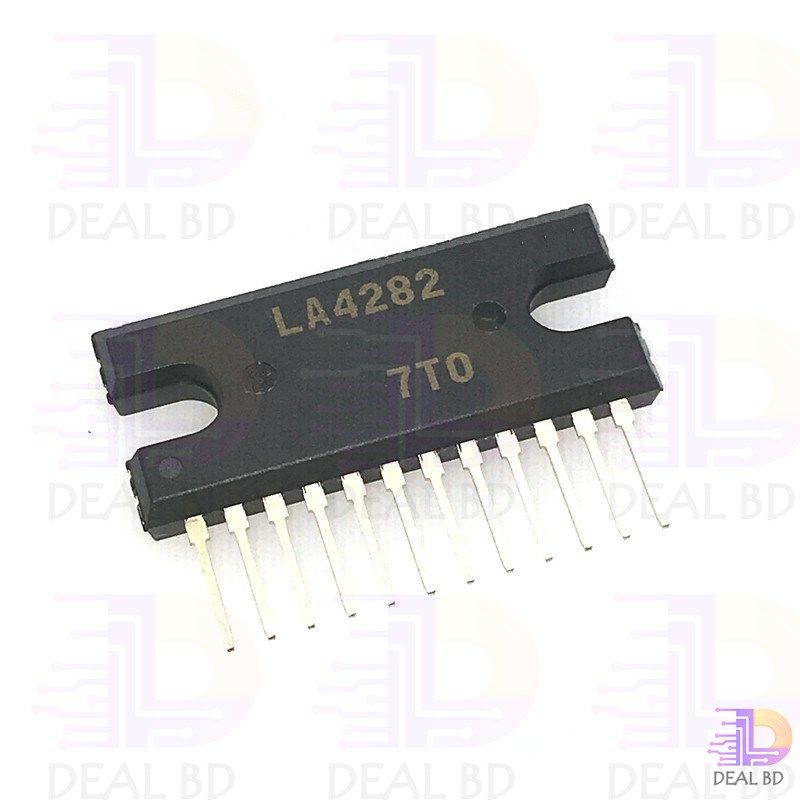 A Class Audio Power Amplifier Voltage Regulator LA4282 10W 45V ZIP 12 Pin Dual 2 Channels Stereo Audio Board Amplifier IC LA 4282 Electrical Circuitry & Parts