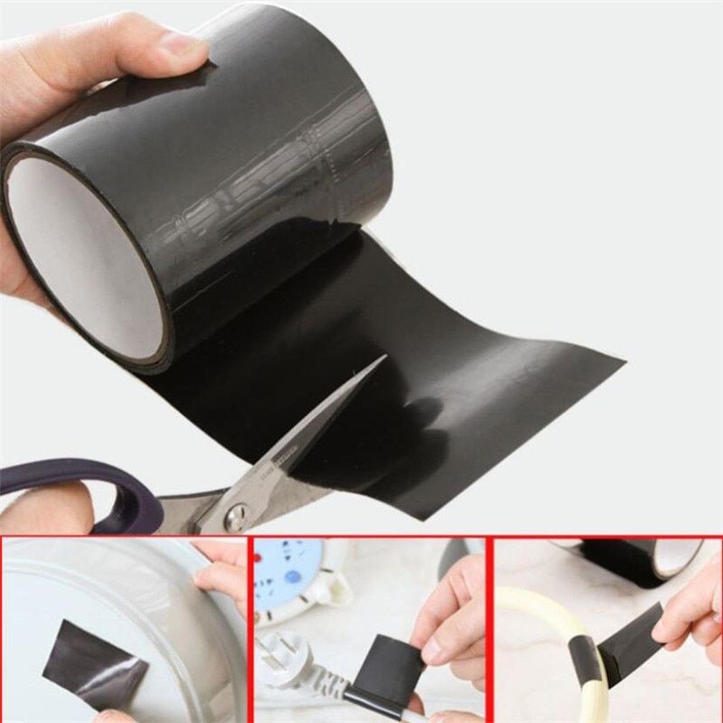 1.52m Super Strong Fiber Waterproof Tape Stop Leak Seal Repair Tape Performance Self Tape Fiberfix Adhesive Tape PE tube PVC etc
