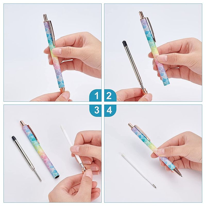 4PCS Precision Pin Pen Set Craft Vinyl Weeding Tools Retractable Air Pin Pen Wrap Installation Kit (Fish Scales)