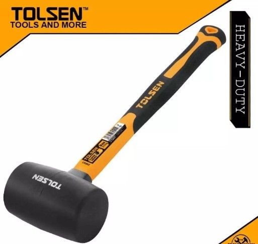 TOLSEN Rubber Mallet (675g / 24OZ) Fiberglass Handle 25037