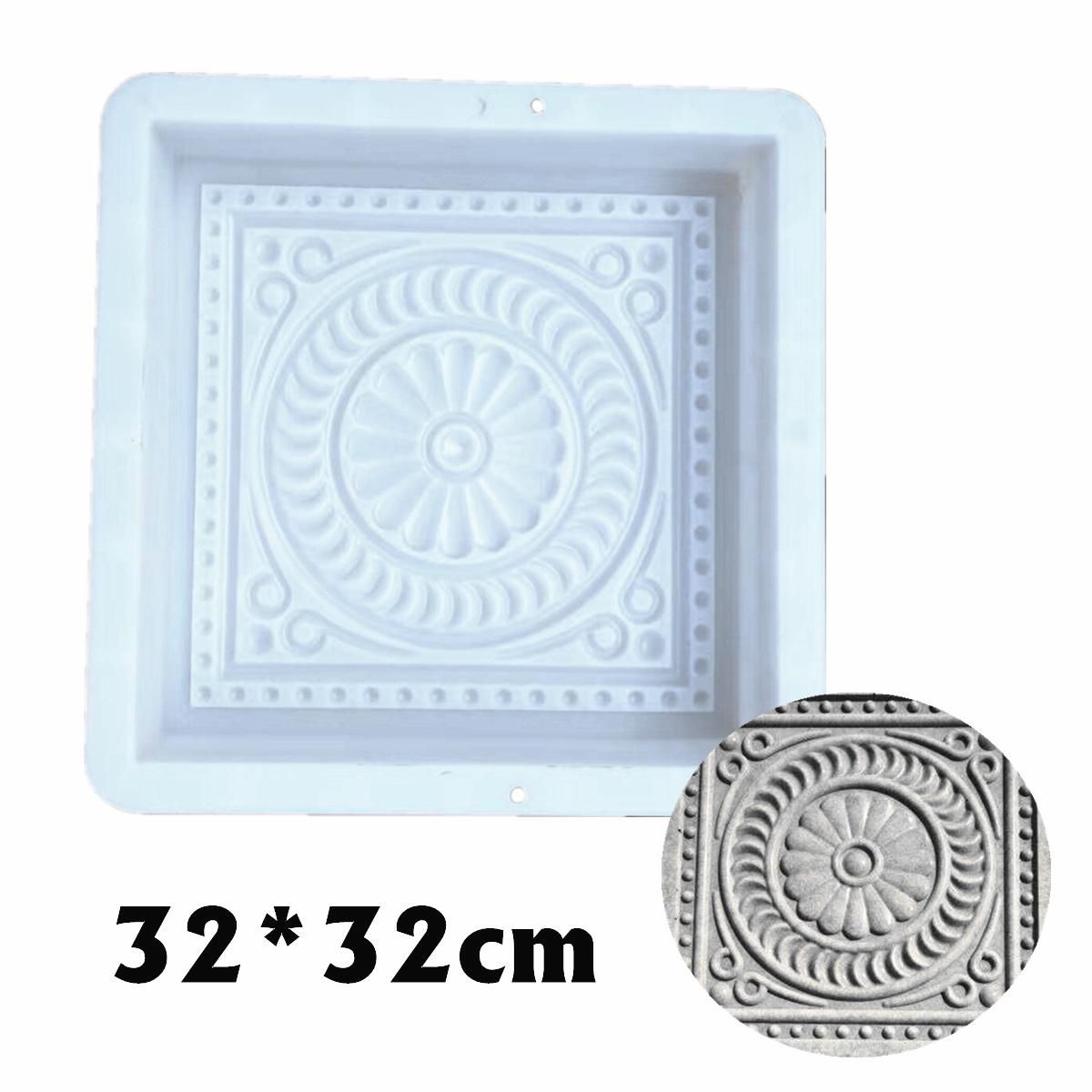 32*32cm DIY Square Tools DIY Plastic Path Maker Mold Road Paving Cement Stone Mould Brick -