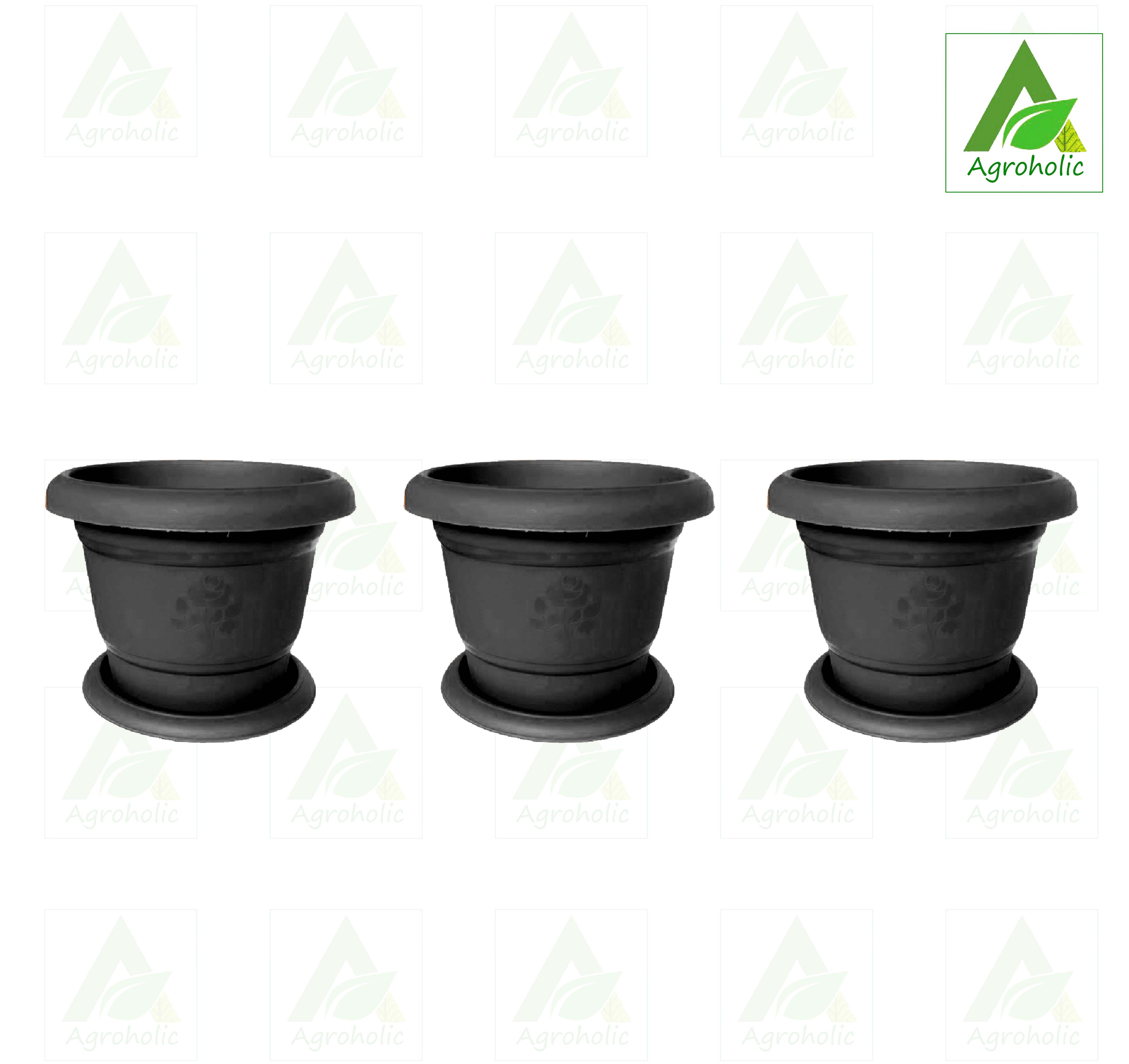 6 inch ECO planter with tray - 3 pcs