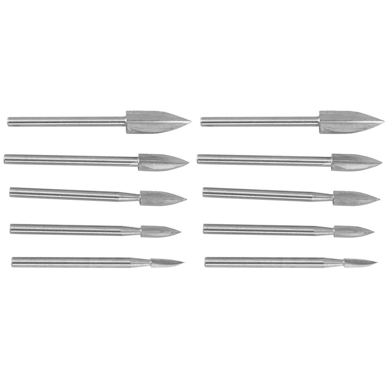 Wood Carving and Engraving Drill Bit Set Milling Root Cutter Carving Tools 10PCS/Set