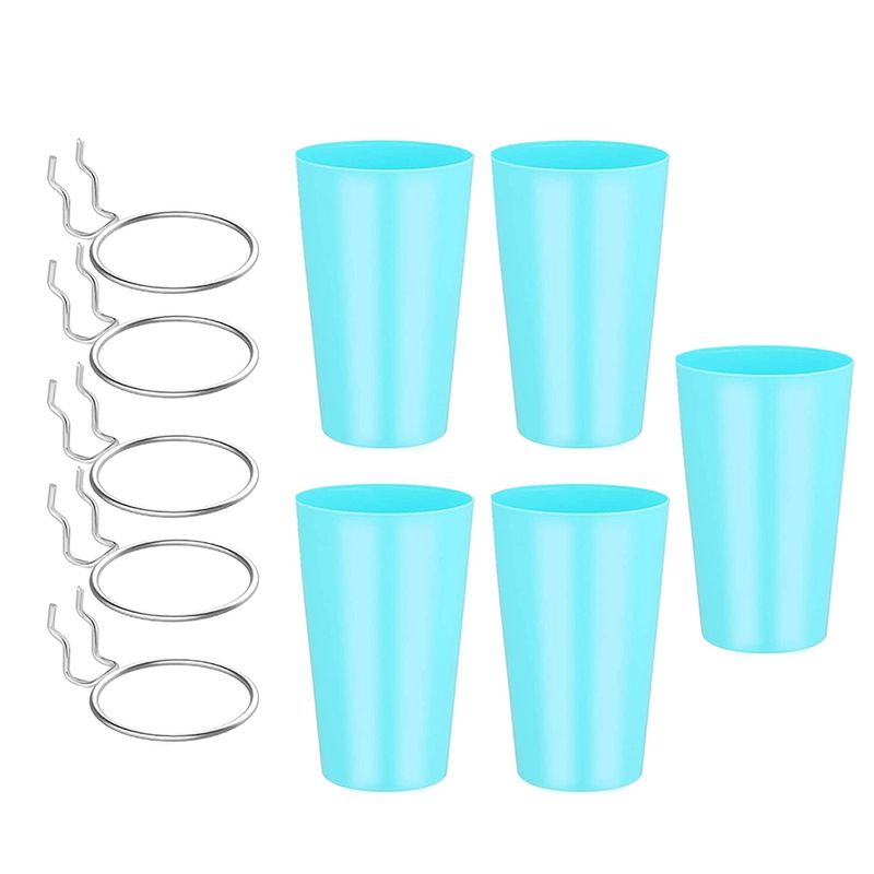5 Sets Pegboard Hooks with Pegboard Cups Ring Style Pegboard Bins with Rings Pegboard Cup Holder Accessories