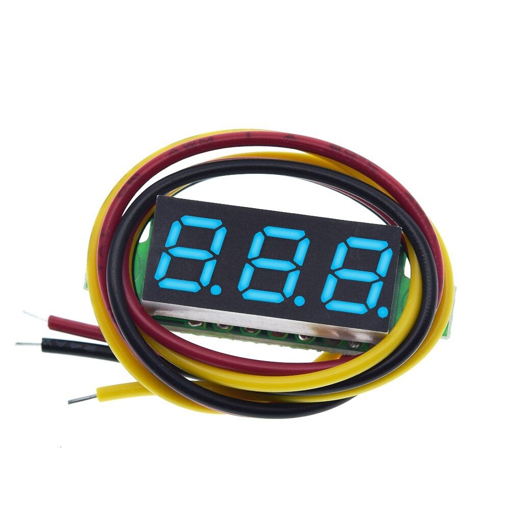 TZT Three line precision DC digital voltmeter head LED digital voltmeter DC4.5V-30V 0.28 Inch Mini Digital Voltmeter 0-100V