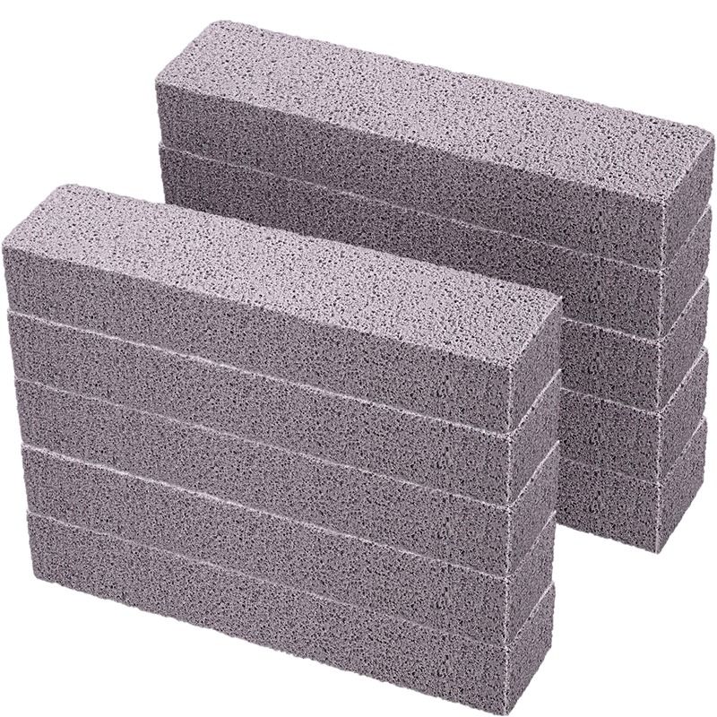 10 Pieces Pumice Sticks Pumice Scouring Pad for Cleaning Grey Pumice Stick Cleaner for Removing Toilet Bowl Ring Bath 5.9 X 1.4 X 0.9 Inch