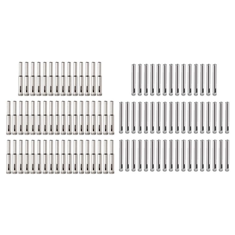 100Pcs Diamond Coated Drill Bit Set 6mm/8 mm Diamond Tipped Hole Saw