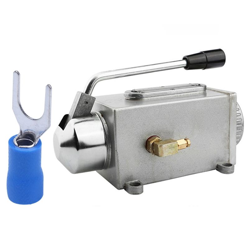 100Pc Insulated Fork Spade Wire Connector Crimp Terminal 14-16AWG 5mm with One Set Lubricating Oil Pump Lubricator