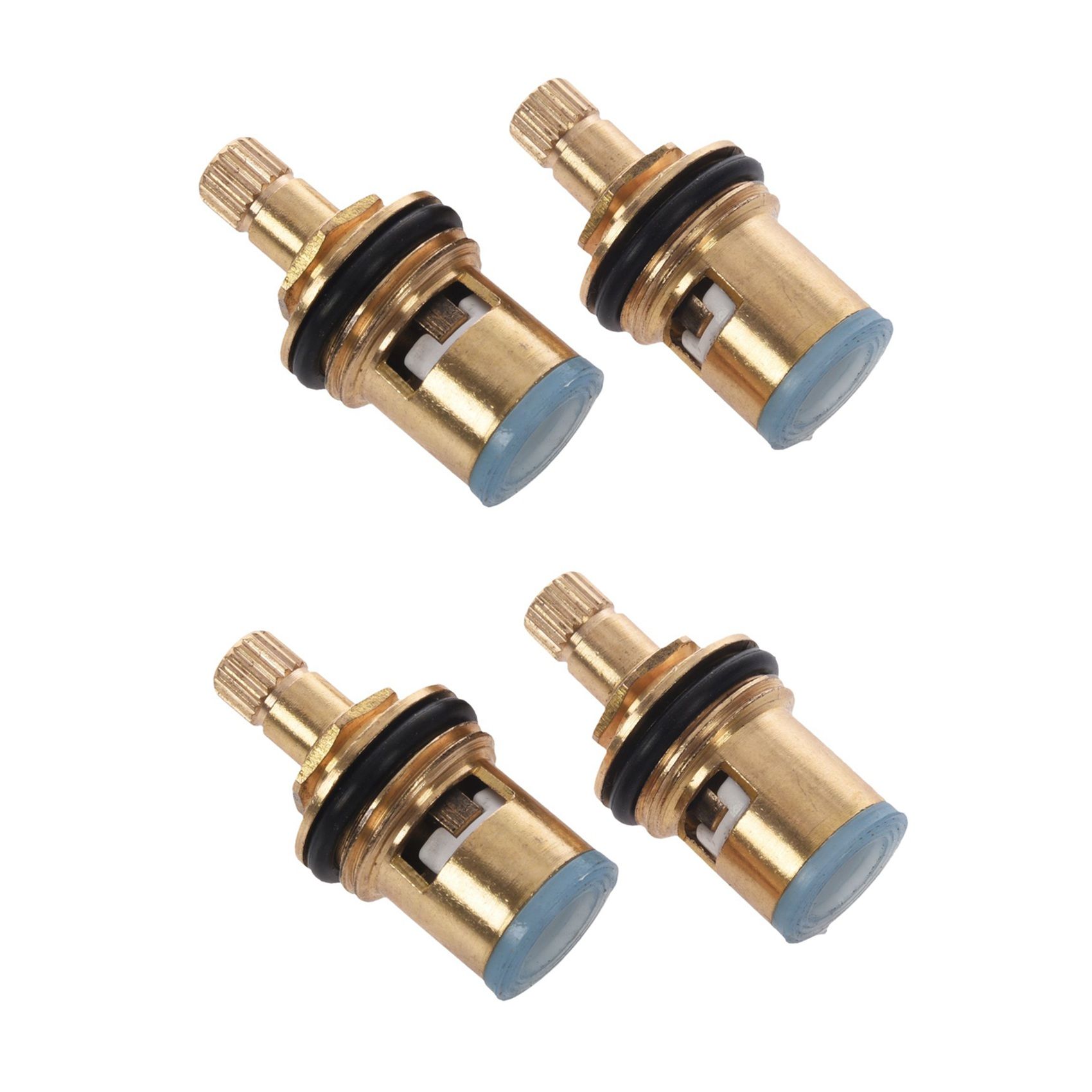4 pcs 1/2 inch 20 Teeth Ceramic Tap Cartridge Disc Quarter Turn Valve Replacement Hot Cold