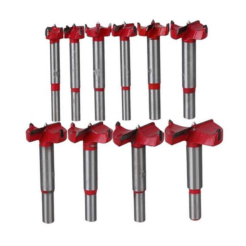 10Pcs Professional Forstner Drill Bit Set Wooorking Hole Saw Wood Cutter, Alloy Steel Wood Drilling Wooorking Hole Boring Bits Set ,Forstner Drill Bit Cutter Power Tool(null)