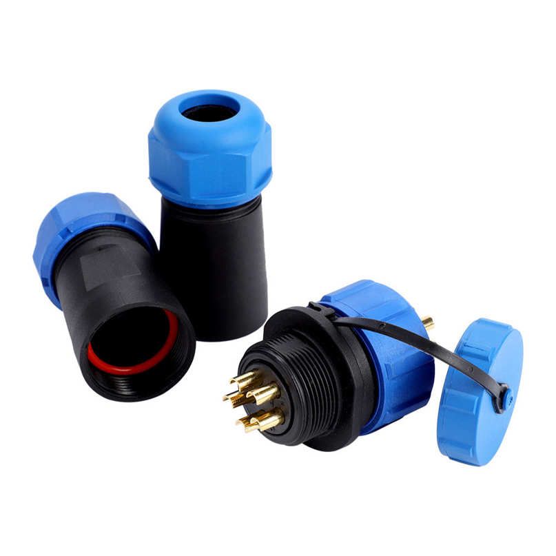 Aviation Connector IP68 Brass Contact Waterproof Power Socket Flashlights