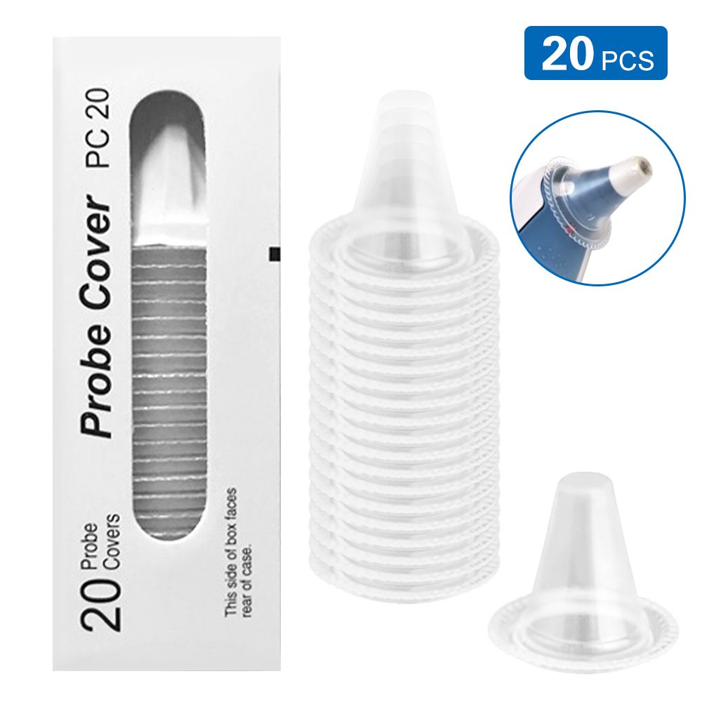 20PCS Disposable Ear Ther-mo-meter Covers Forehead Ther-mo-meter Earmuff Ther-mo-meter Probe Caps