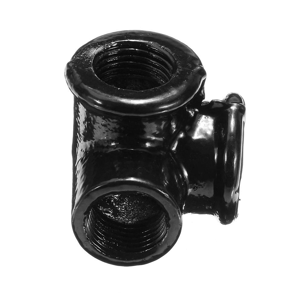 Accessories Machifit 3/4 Inch Side Outlet Malleable Iron Elbow 90 Threaded Cross Pipes Fittings Connector