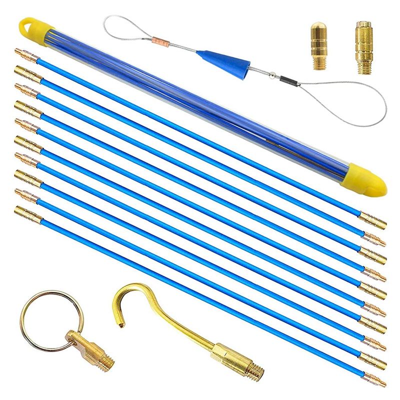 33Cm Copper Transparent Tube Rubber-Coated Plastic Steel Glass Fiber Puller Can Be Connected Through the Wall Line
