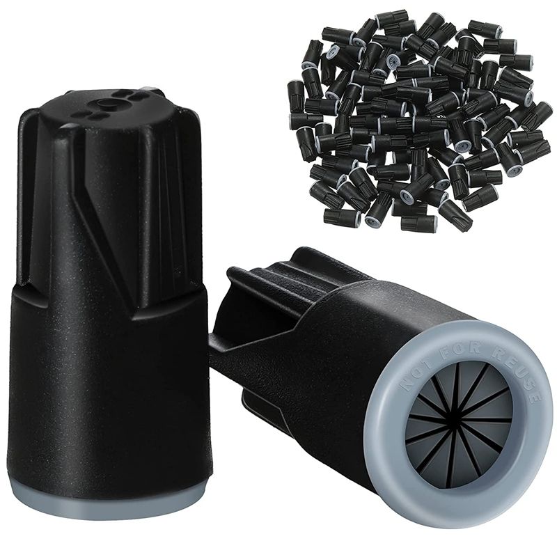 JAERBEE Waterproof Wire Nuts Waterproof Wire Connectors Landscape Wire Connector Electrical Nuts Caps for LED Landscape 100 Pcs