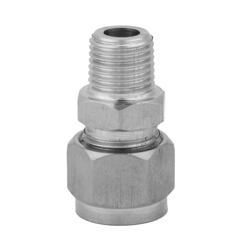 Compression Fitting 1pcs ZG 304 Stainless Steel Straight Ferrule Joint for Water Oil Air