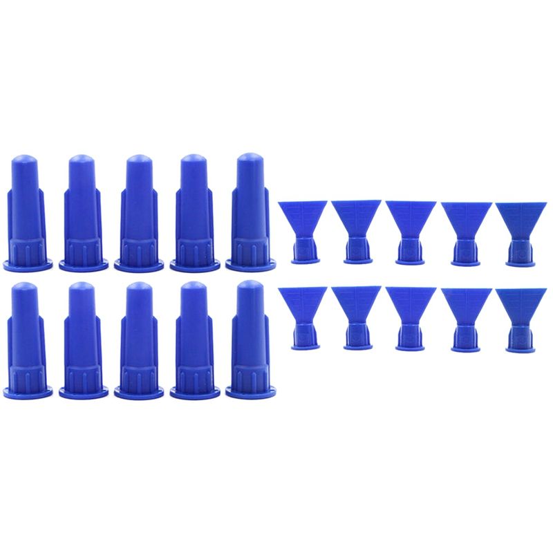 20Pcs Cylindrical Cone for Cartridge Caulking Spare Part Nozzle Spray Tip - 10Pcs 56Mm x 13Mm & 10Pcs 51Mm x 41Mm