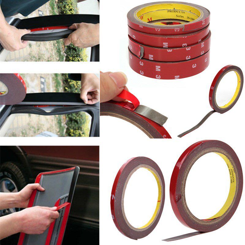 Car Sticky Tape Roll Strong Permanent 3 Meter Double Sided Super Sticky Tape Roll For Vehicle 8/12/15/20mm Width