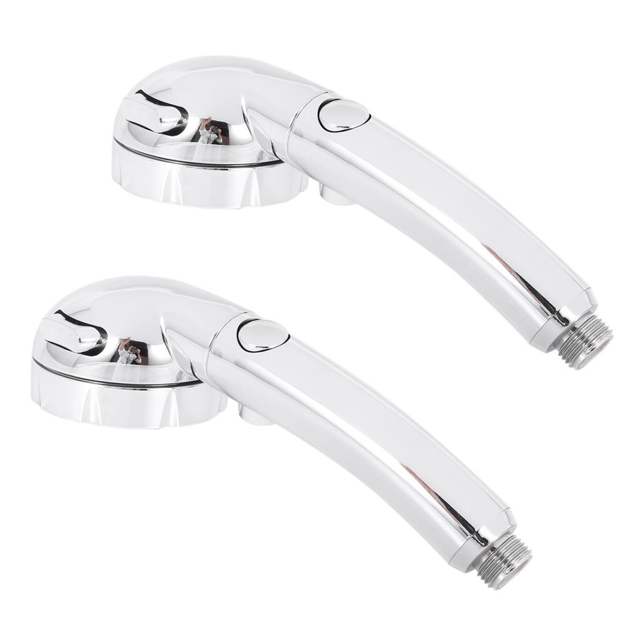 2X Handheld Shower Head High Pressure Chrome 3 Spary Setting with ON/OFF Pause Switch Water Saving