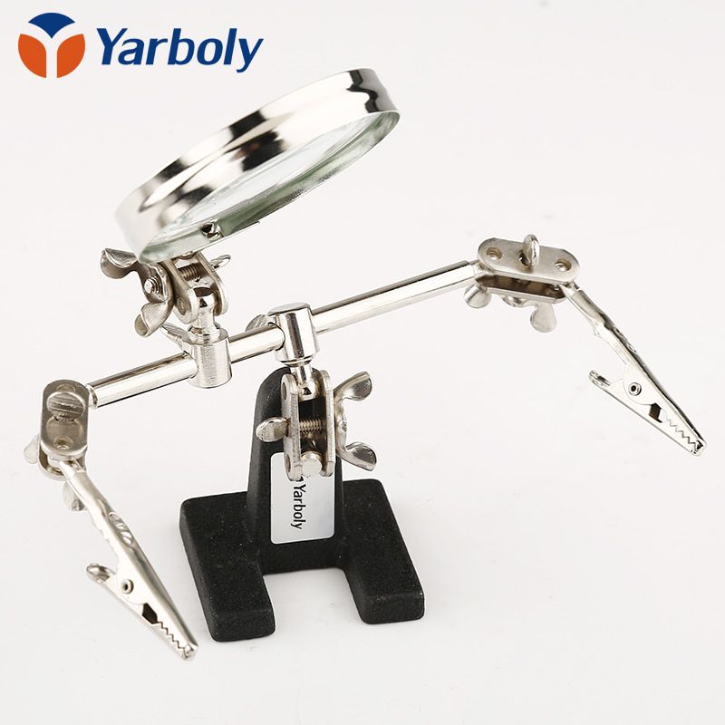 2.5X loupe Welding Magnifying Glass Auxiliary Clip Magnifier Soldering Iron Stand Holder Solder Station Rework Repair Tool