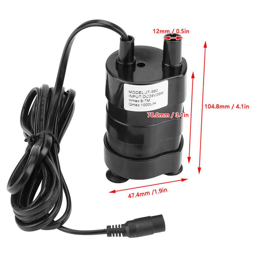 JT-560 Mini High Hydraulic Head DC Brushless Submersible Water Pump 24V -20℃-90℃