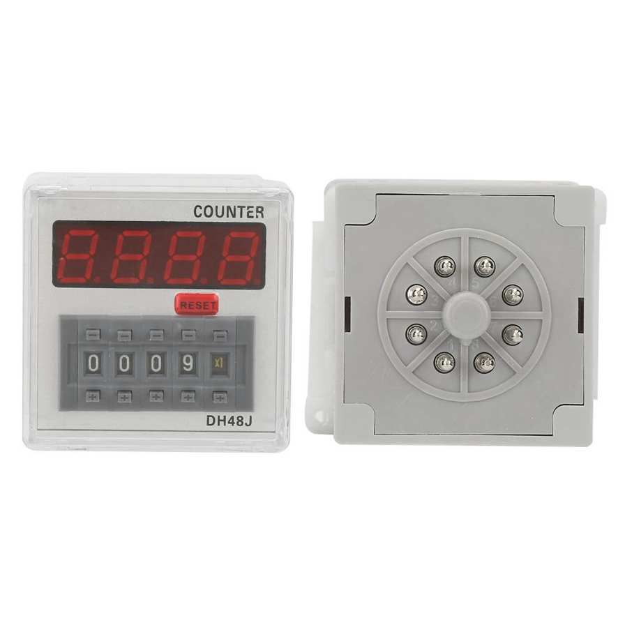 DH48J 220VAC digital counter relay 1-999900 8 pin LED display