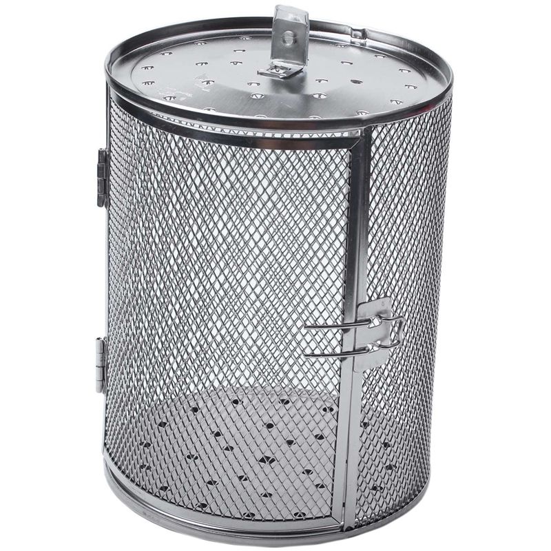 Storage Basket Peanut Coffee Beans Oven Roasted Grilled Cage Kitchen Stainless Steel BBQ Grill Rotisserie D 14x18Cm