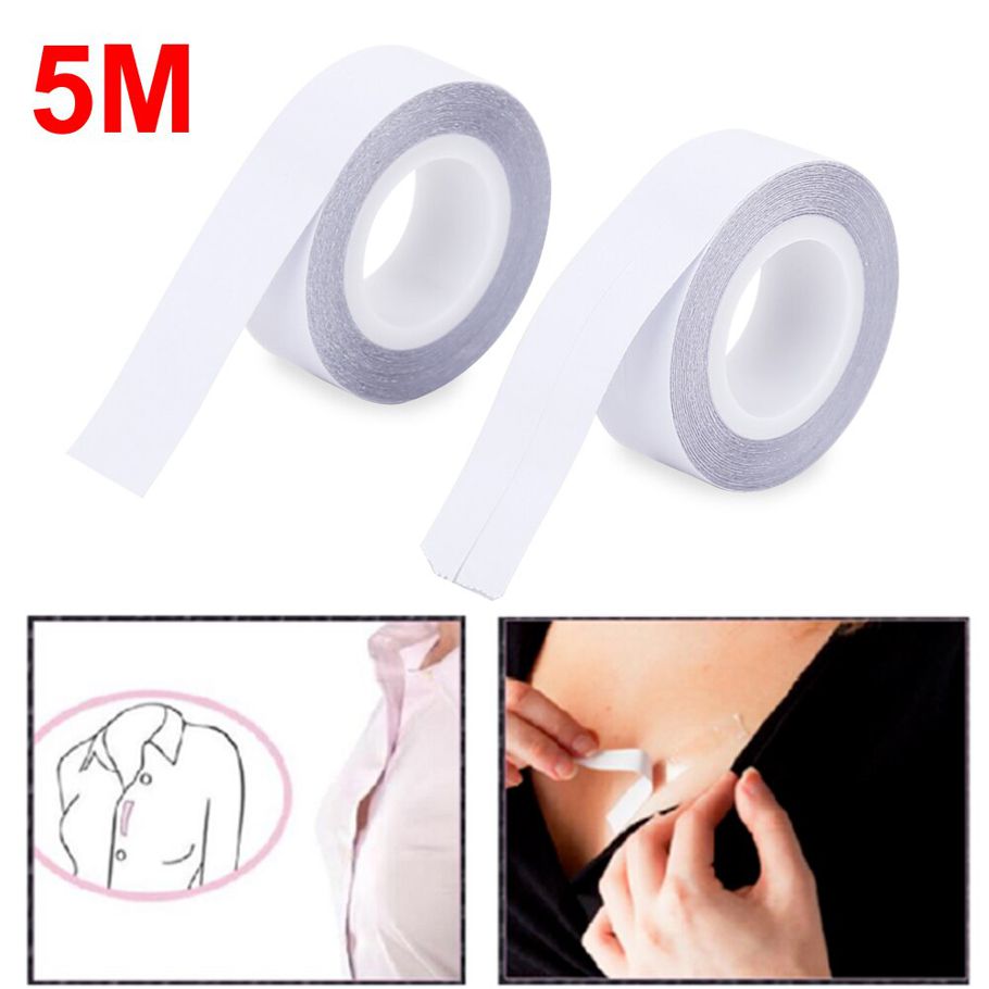 5M Ultra thin anti light Double Sided Tape Fashion Tape adhesive tape Boob Dress Modesty Body Secret Strips Evening Party NG4S