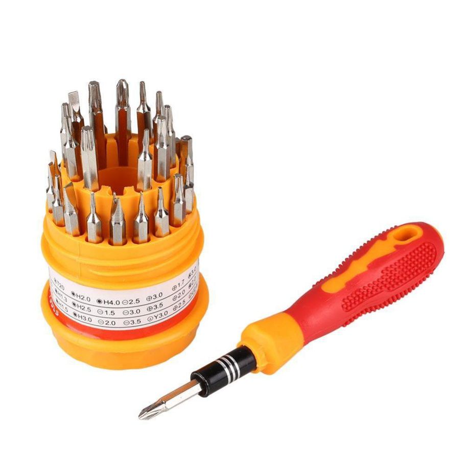 31 In 1 Screw Driver Set - Yellow and Red