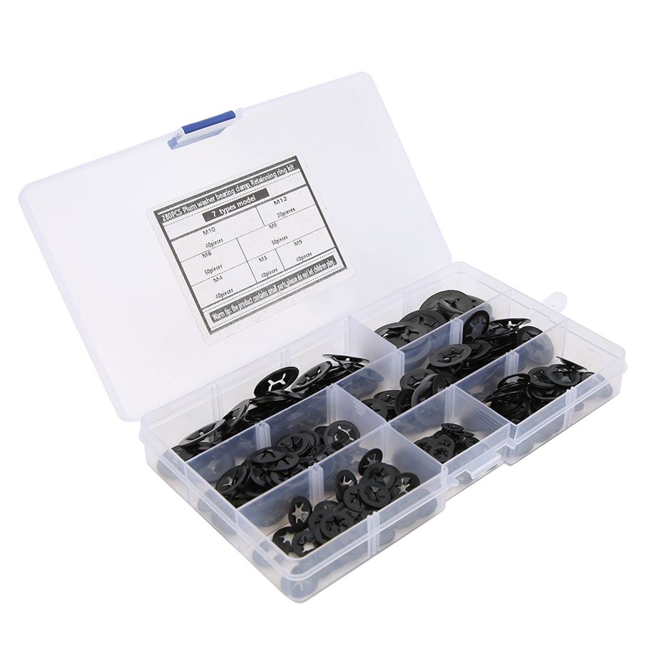 Starlock Washer 280Pcs Internal Tooth Gasket Kit M3‑M12 Hardware Supplies Fastener