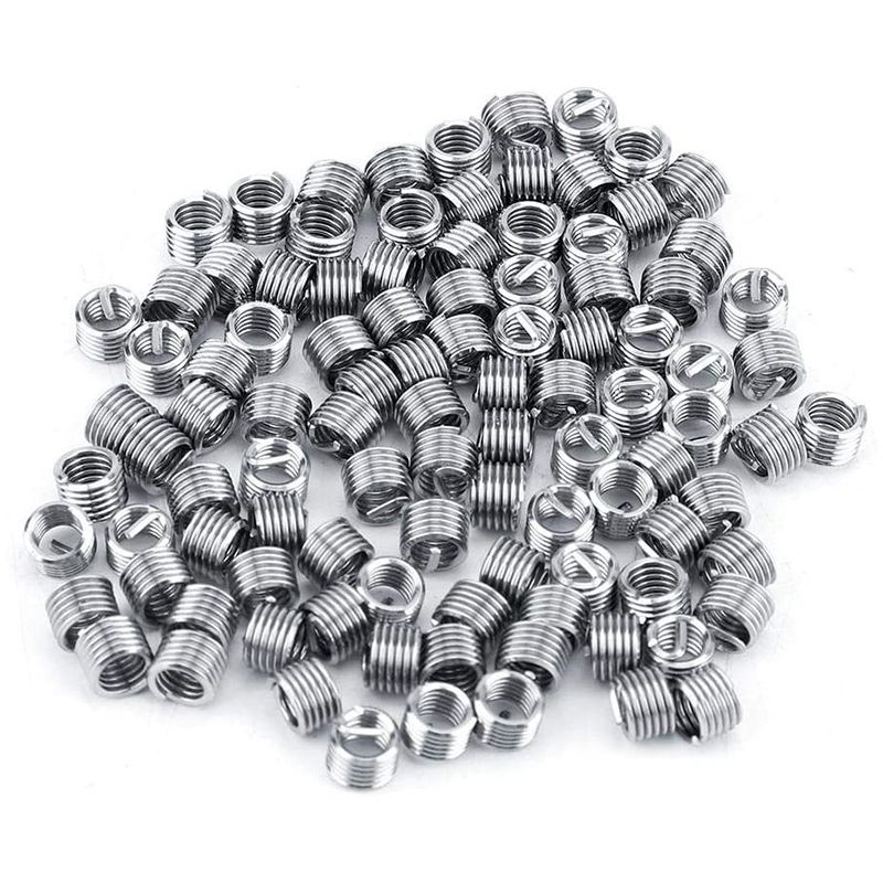 100Pcs Wire Insert Thread, M4 Heli Coil Thread Repair Stainless Steel SS304 Thread Insert Coiled Wire Insert (M40.71.5D)