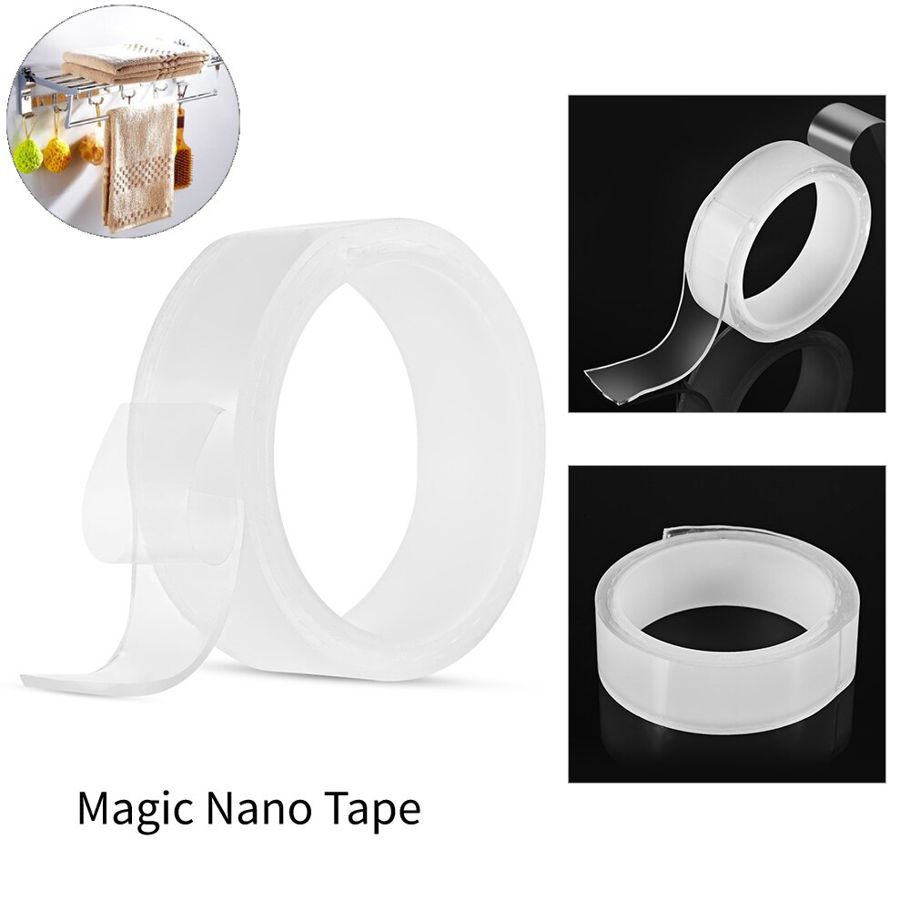 Reusable Double-Sided Tape Adhesive Traceless Nano Magic Tape Removable Washable Adhesive Thickness Nano Tape