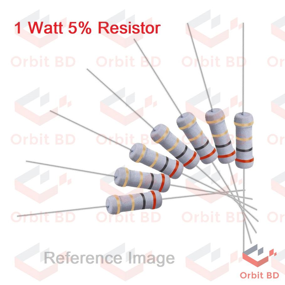 1W Carbon Film Resistor 10K Ohm 5%-50Pcs