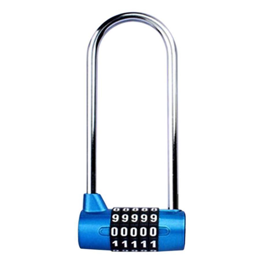 5 Digit Combination Padlock Number Luggage Toolbox Travel Code Lock Shackle for School, Toolbox, Bicycle, Long Shackle