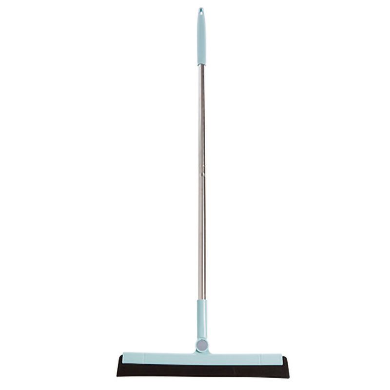 Rotating Cleaning Broom Household Glass Wiper Bathroom Floor Scraping Floor Cleaning Broom Blue