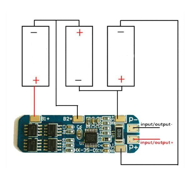 3S 10A BMS Charger Protection Board for Pack of 3 Li-ion lithium Battery Cell