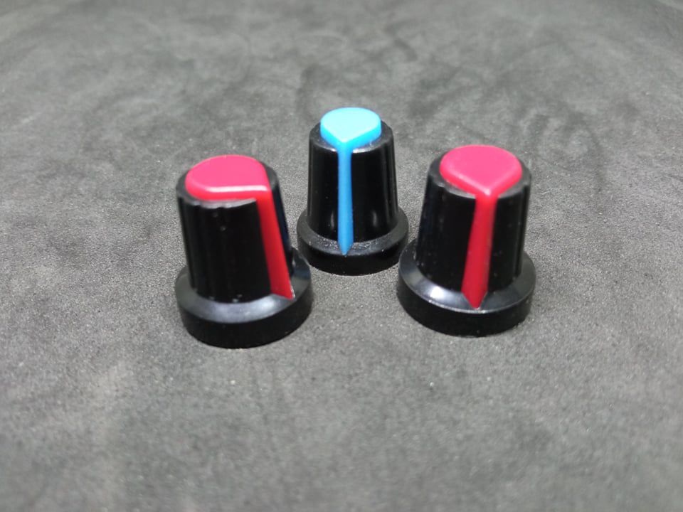 Shaft Hole Plastic Potentiometer Amplifier Knob 6mm Sound Cap Volume Control-5Pcs